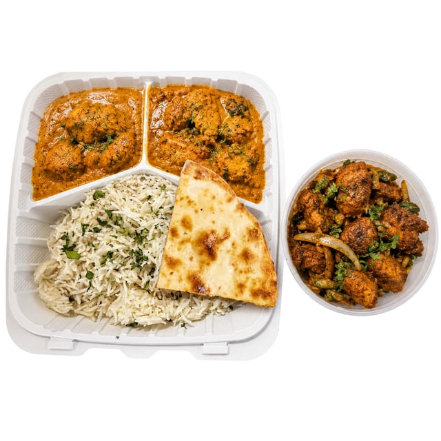 Daily Lunch Special - Non-Veg Chicken Combo With Naan.