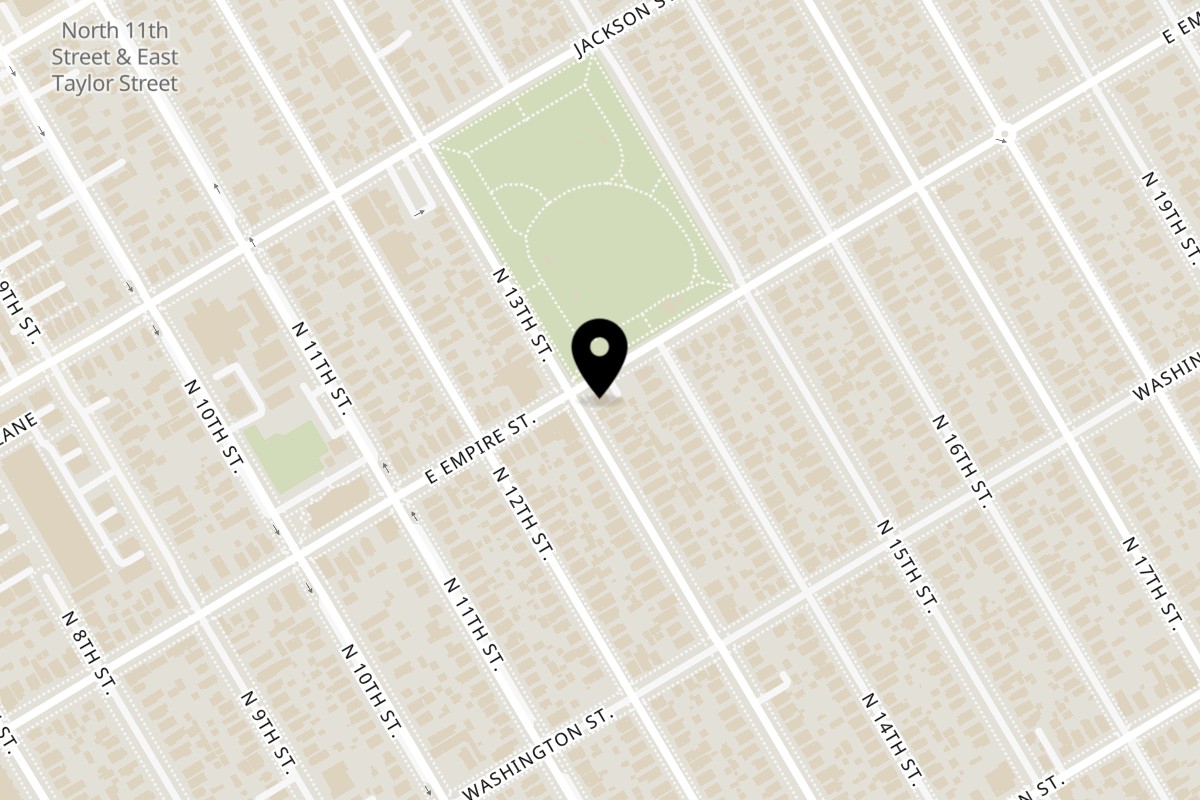 Map showing the location of Pepper Tales on 498 N 13th St in San Jose